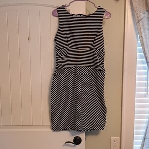 Woman's Size12 GAP Black and White Striped Mini Dress